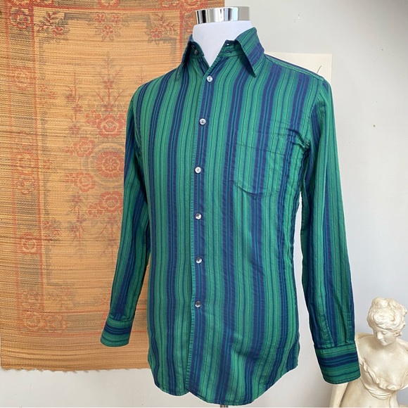 Dolce & Gabbana Striped Button Down Shirt Made In Italy - Picture 10 of 15